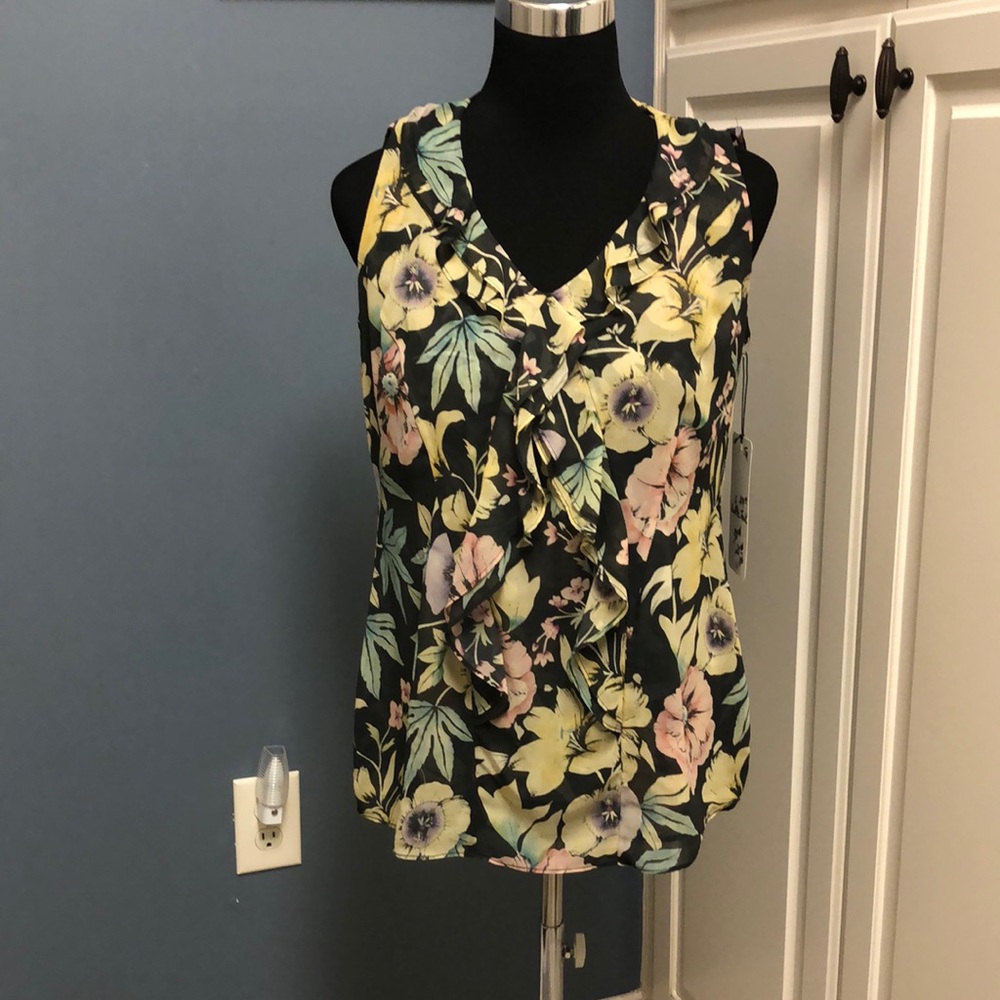 Cabi ruffle tank.